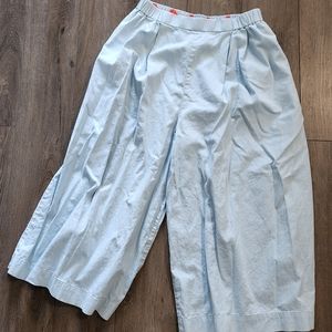 Uniqlo marimekko blue wide leg pants, size M